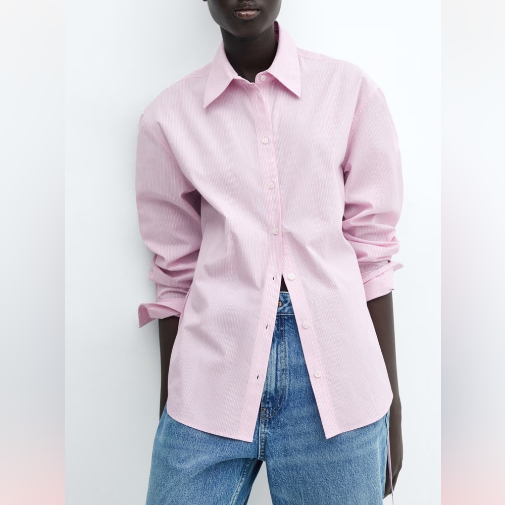 Mango button down shirt  with removable tie detail